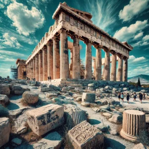 the Parthenon's ancient columns