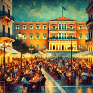 Syntagma Square in the evening